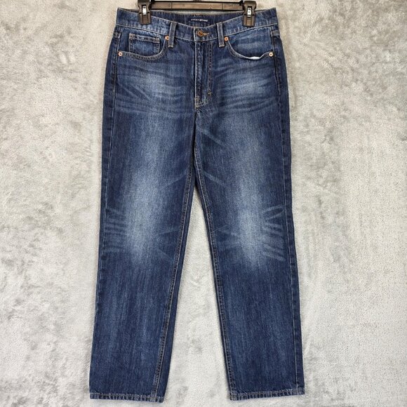Lucky Brand Jeans Womens 6/28R Blue Mid Rise Boy Jean Relaxed Straight Denim - Picture 1 of 15